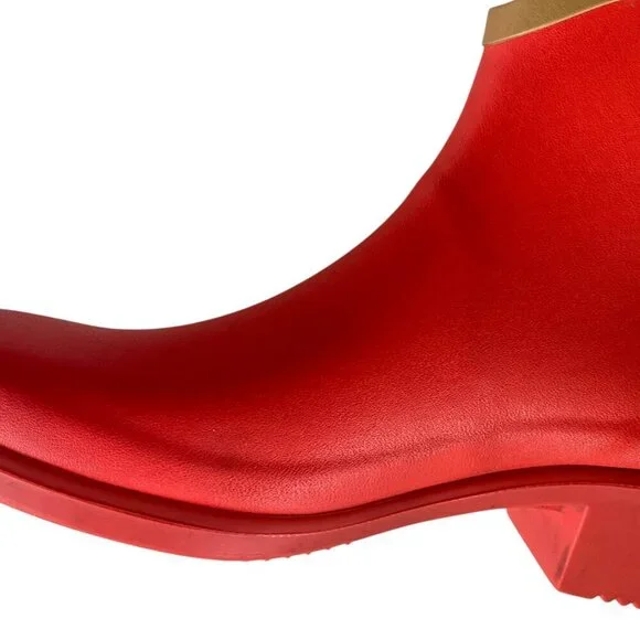 Aigle Miss Juliette Bottillon Red Rubber Rain Boots 10​​ - Picture 12 of 16
